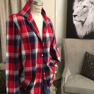 Red, White and Blue Button Down